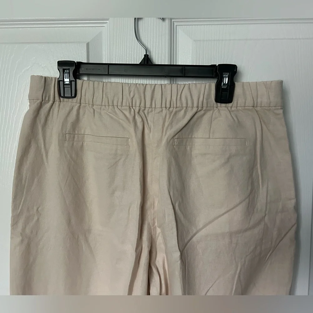 J. Crew NWT Wide Leg Beige Khaki Linen High Rise Pant Size 12